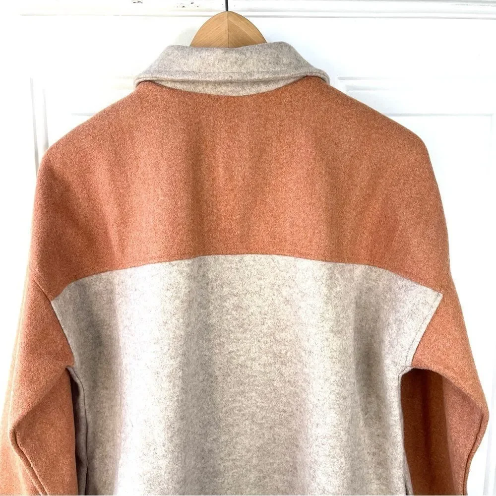 Hem & Thread Tan and Orange Shacket Size Medium NWOT - Picture 7 of 7